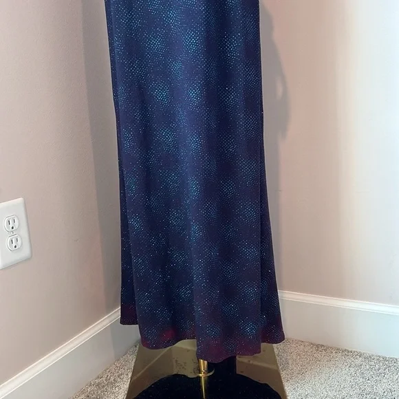 Y2K Scott McClintock halter neck sparkly evening gown Vintage 10P (modern 4-6) - Picture 6 of 16